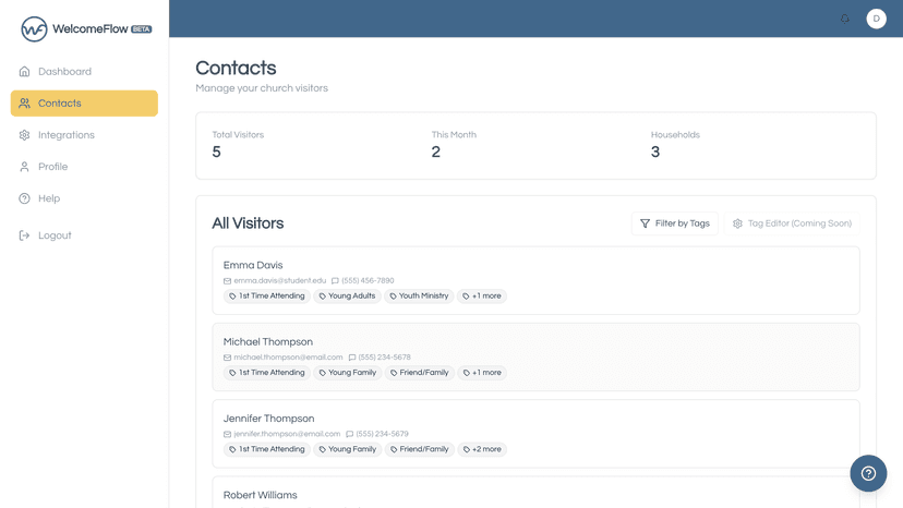 Contact management with household intelligence